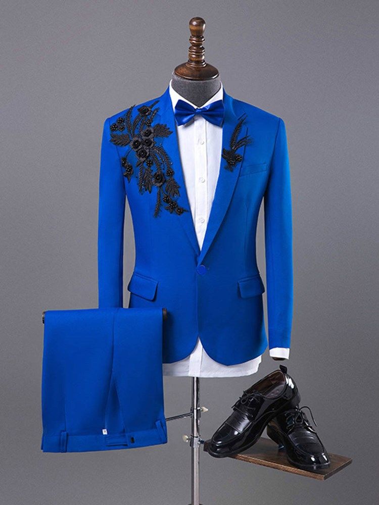 Costume De Mariage Pour Hommes De Broderie De Paillettes