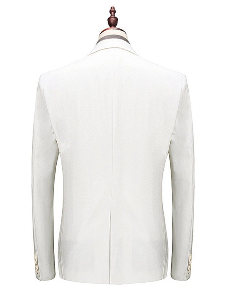 Costumes De Mariage Pour Hommes 3 Pièces Unis Blancs