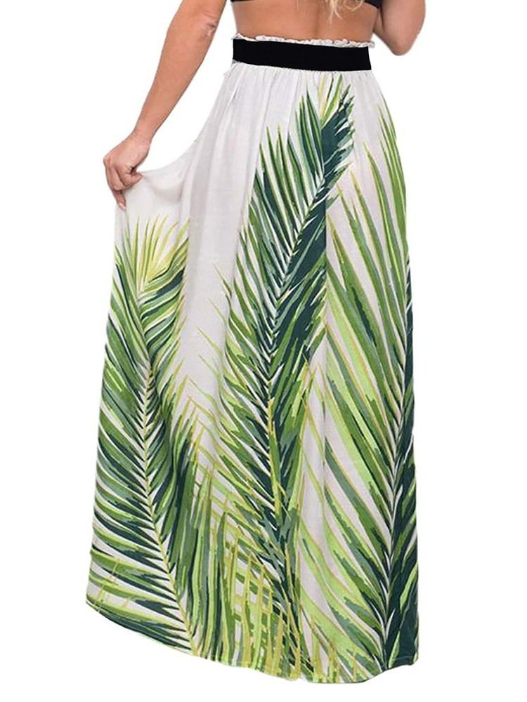 Jupe A-line Floral Western Pour Femmes Au Sol