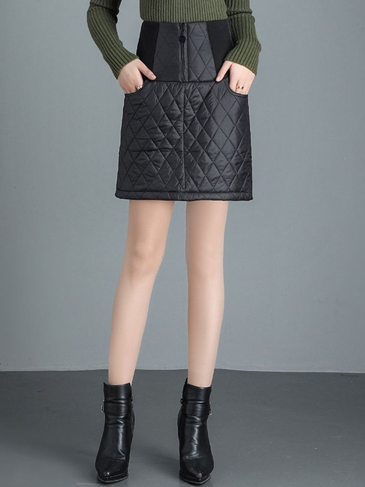 Mini Jupe Unie Trapèze Pour Femme