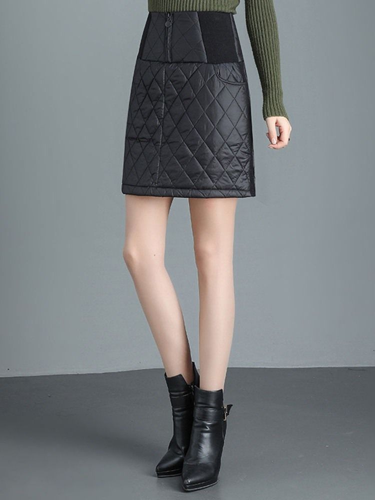 Mini Jupe Unie Trapèze Pour Femme