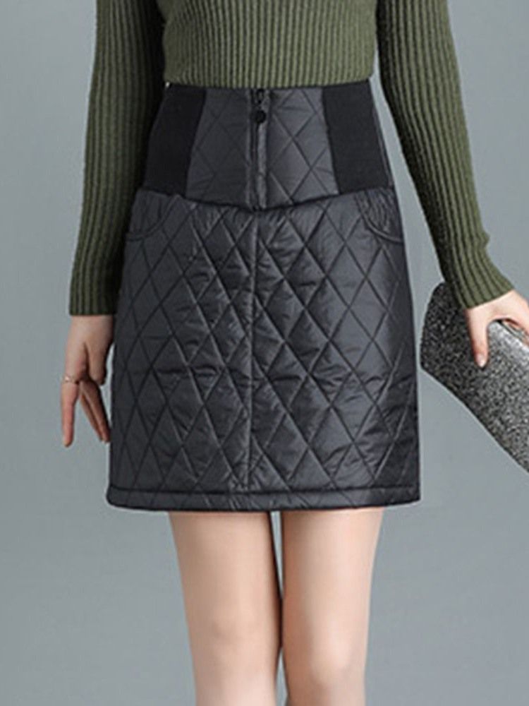 Mini Jupe Unie Trapèze Pour Femme