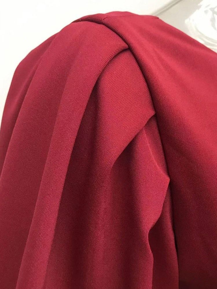 Robe De Cocktail Unie À Manches Courtes Et Dos Nu Pour Femmes