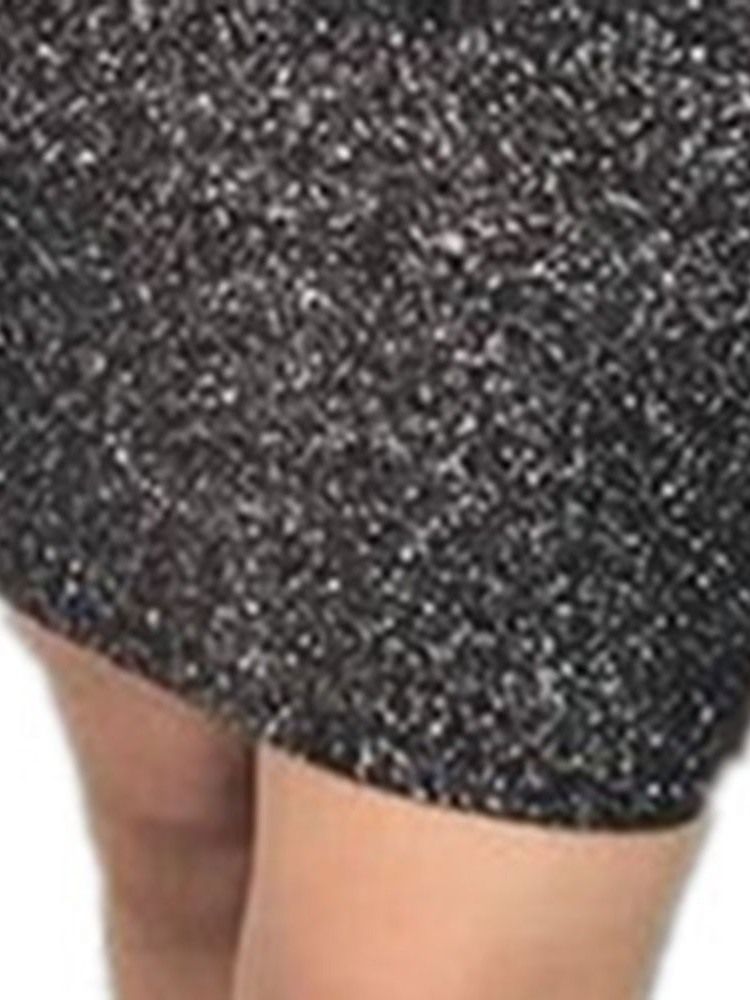 Robe De Mode Sans Manches En Lurex À Bretelles Spaghetti À Col En V Pour Femmes