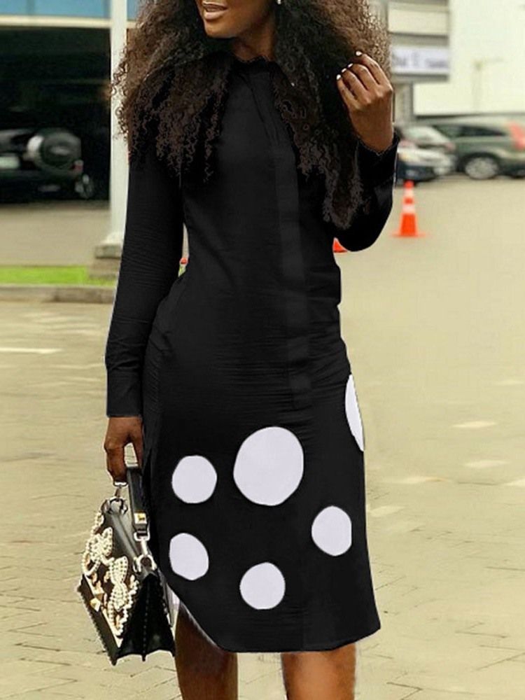 Robe Moulante Décontractée À Manches Longues Et Manches Longues Pour Femmes
