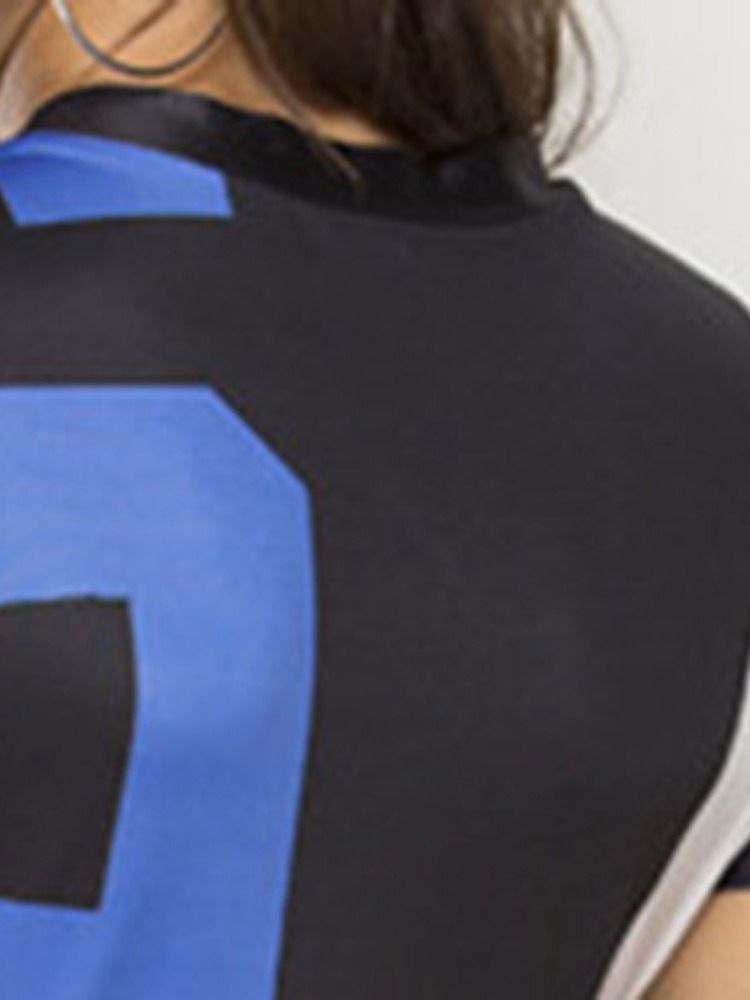 Robe Moulante Imprimée Au-dessus Du Genou À Encolure Ronde Pour Femmes
