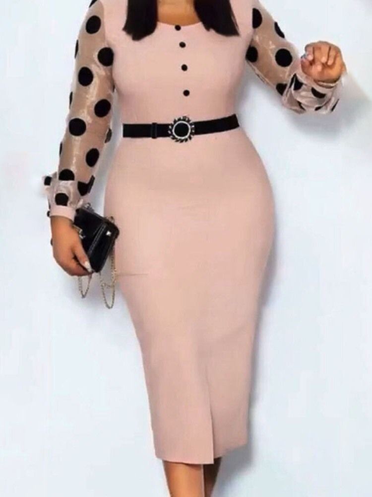 Robe Moulante À Manches Longues Et À Encolure Carrée Pour Femmes