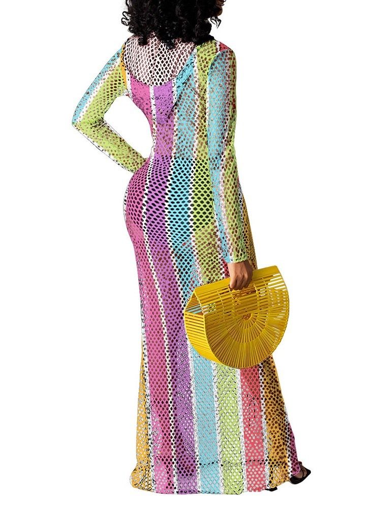 Robe Moulante Moulante À Manches Longues Et À Manches Longues Pour Femmes