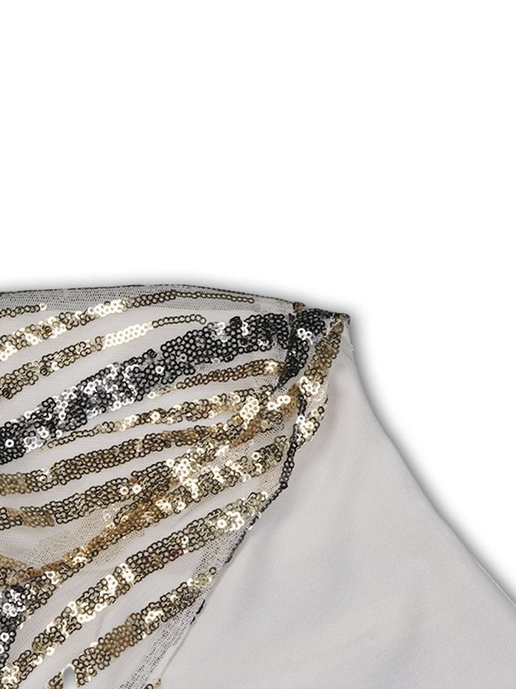 Robe Moulante À La Mode À Manches Longues Et Épaules Dénudées Pour Femmes