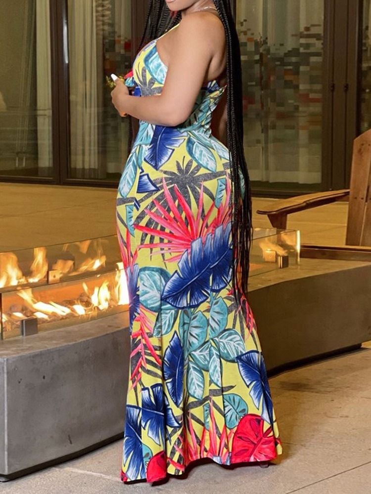 Robe Moulante À La Mode Sans Manches À Col En V Pour Femmes
