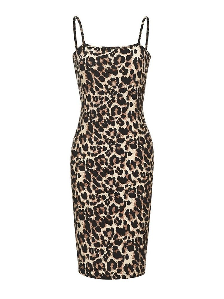 Robe Moulante Sexy Sans Manches À Imprimé Serpent Au-dessus Du Genou Pour Femmes