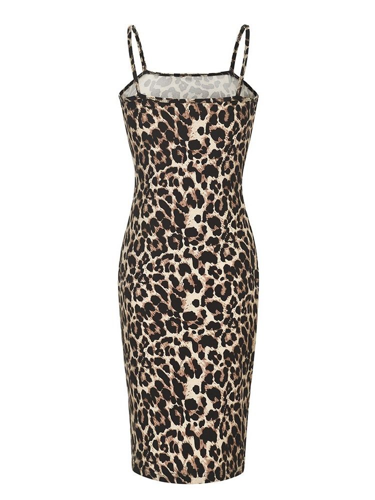 Robe Moulante Sexy Sans Manches À Imprimé Serpent Au-dessus Du Genou Pour Femmes