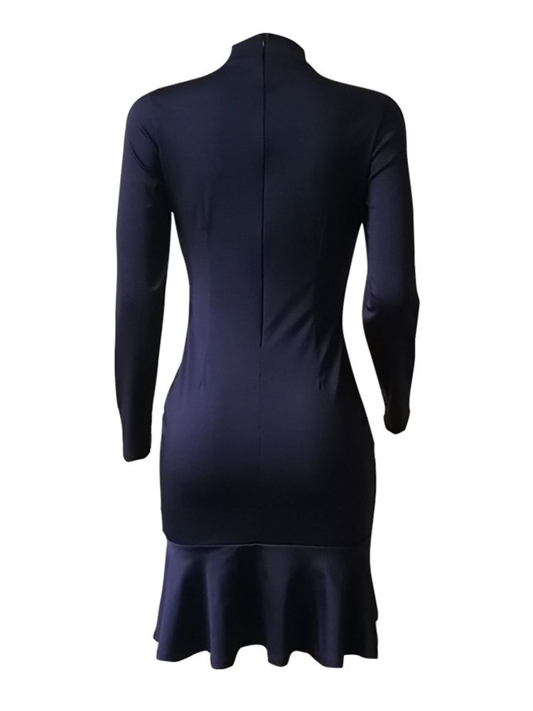 Robe De Sirène À Manches Longues Et À Épaules Dénudées Pour Femmes