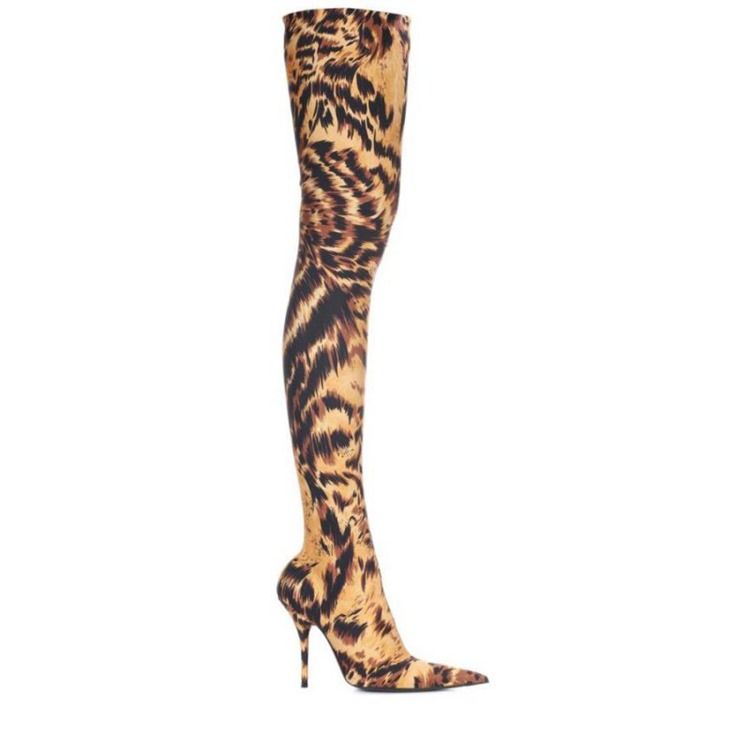 Bottes Cuissardes À Bout Pointu Et Talon Aiguille Pour Femmes