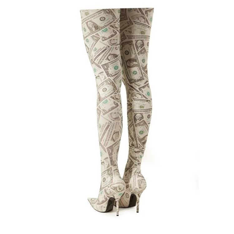 Bottes Cuissardes À Bout Pointu Et Talon Aiguille Pour Femmes