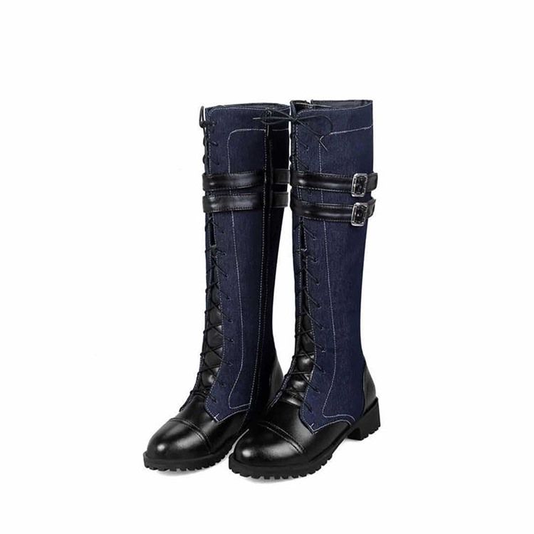 Bottes Western À Bout Rond Et À Glissière Latérale Pour Femmes