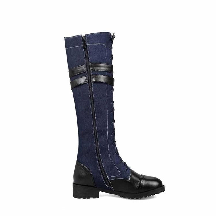Bottes Western À Bout Rond Et À Glissière Latérale Pour Femmes
