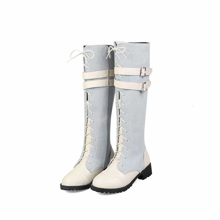 Bottes Western À Bout Rond Et À Glissière Latérale Pour Femmes