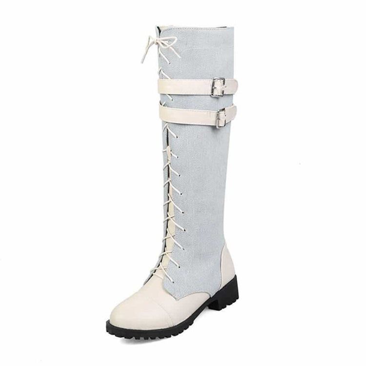 Bottes Western À Bout Rond Et À Glissière Latérale Pour Femmes