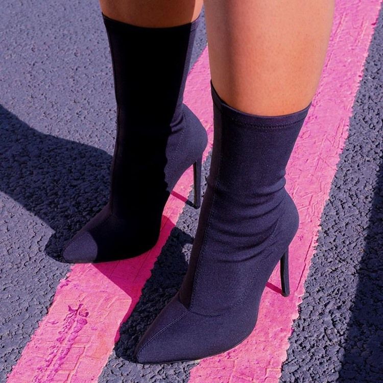 Bottines Pour Femmes À Bout Pointu Et À Talon Aiguille