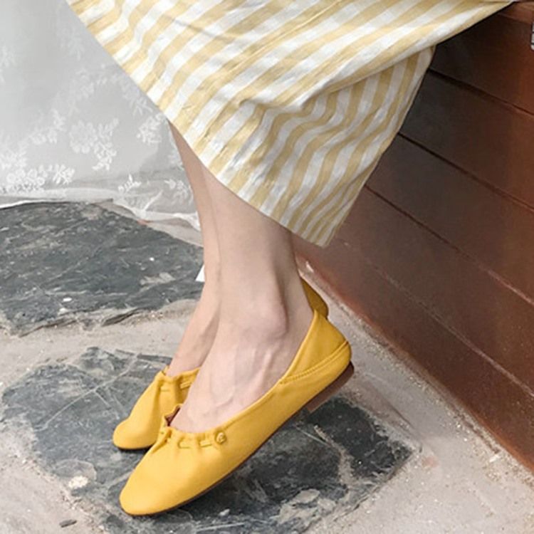 Chaussures Plates Pour Femmes À Bout Carré Et Talon Carré