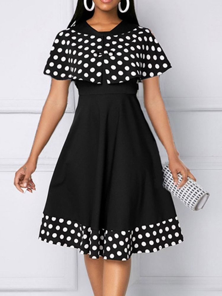 Robe Décontractée À Col Rond Et Au Genou Pour Femmes