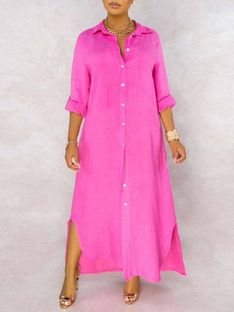 Robe Décontractée À Manches Longues Et À Manches Longues Pour Femmes