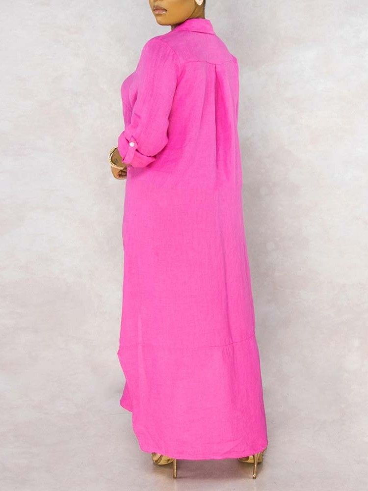 Robe Décontractée À Manches Longues Et À Manches Longues Pour Femmes