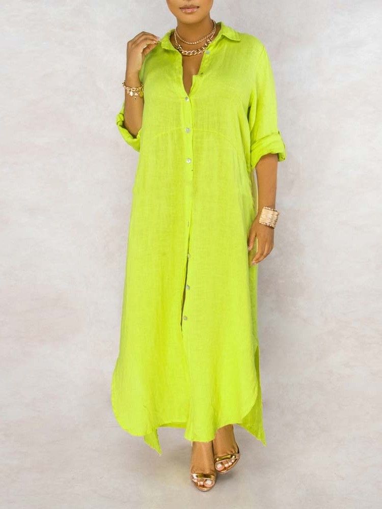 Robe Décontractée À Manches Longues Et À Manches Longues Pour Femmes