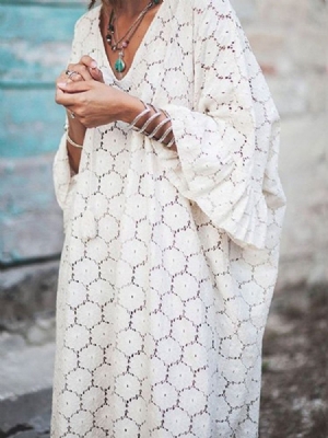 Robe Décontractée À Manches Trois-quarts Et À Manches Trois-quarts Pour Femmes
