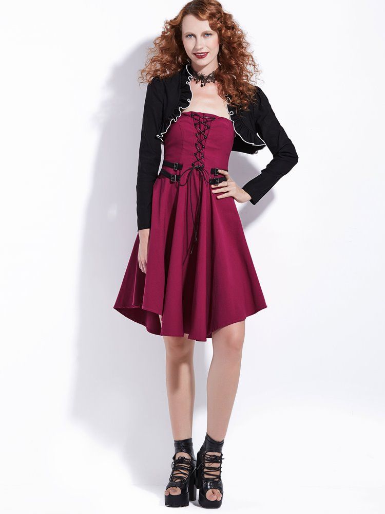 Robe D'halloween À Manches Longues En Fausses Deux Pièces Pour Femmes