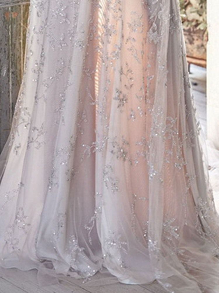 Robe Femme Sans Manches À Encolure En V Et Au Sol Pour Femme