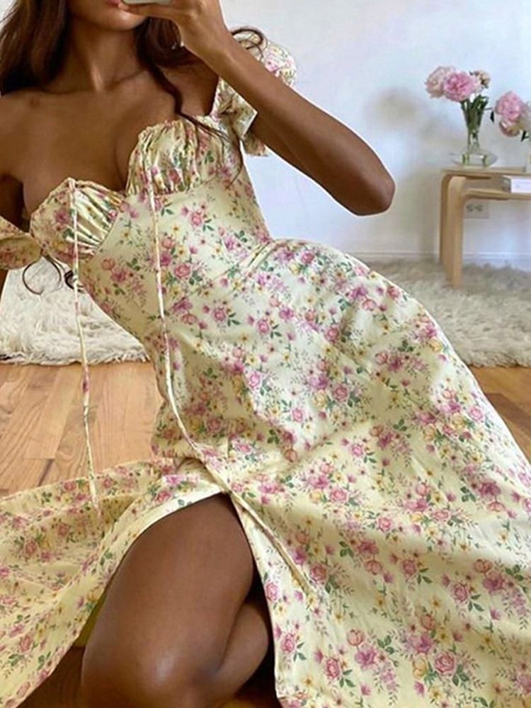 Robe À Manches Courtes Et À Manches Courtes Pour Femmes