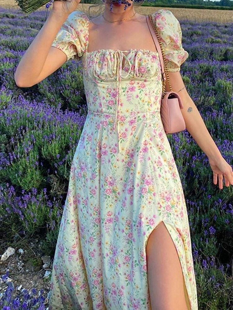 Robe À Manches Courtes Et À Manches Courtes Pour Femmes