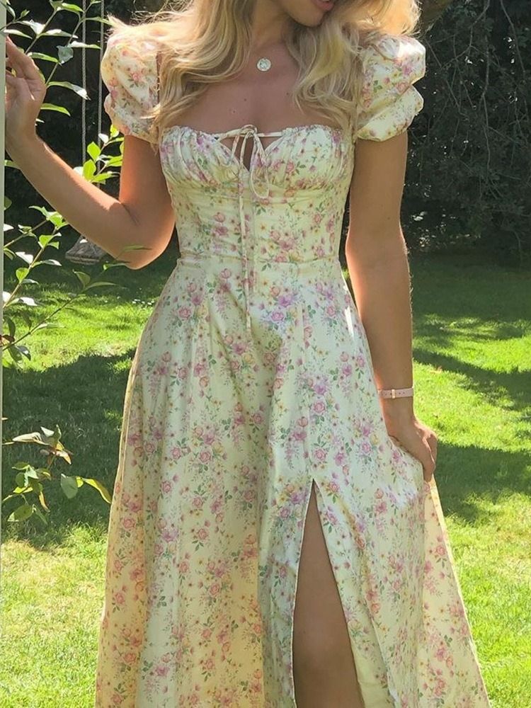 Robe À Manches Courtes Et À Manches Courtes Pour Femmes