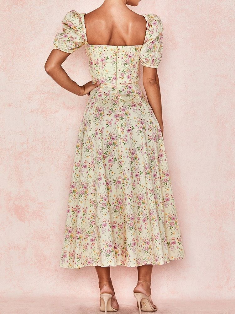 Robe À Manches Courtes Et À Manches Courtes Pour Femmes