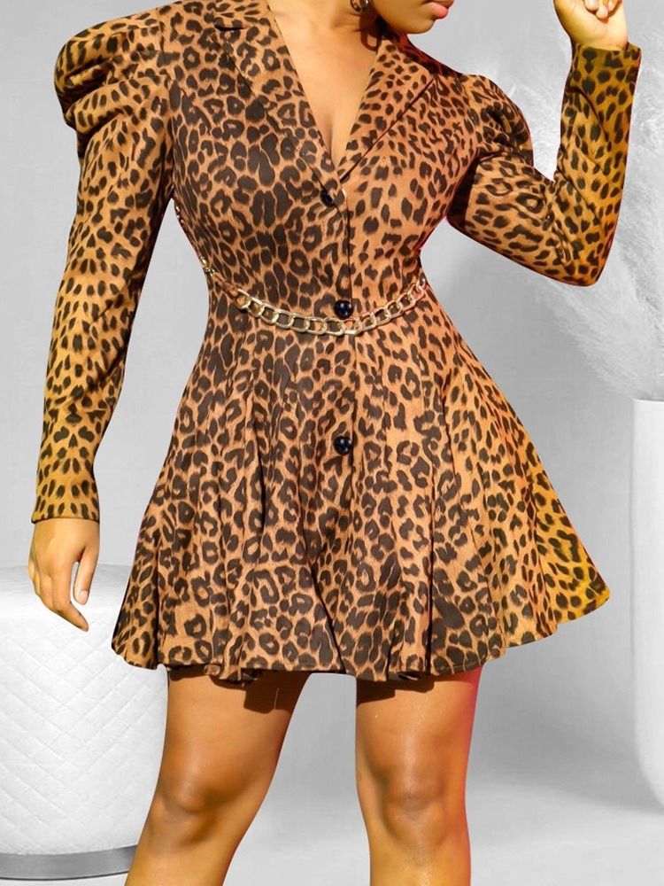 Robe À Manches Longues Au-dessus Du Genou À La Mode Pour Femmes