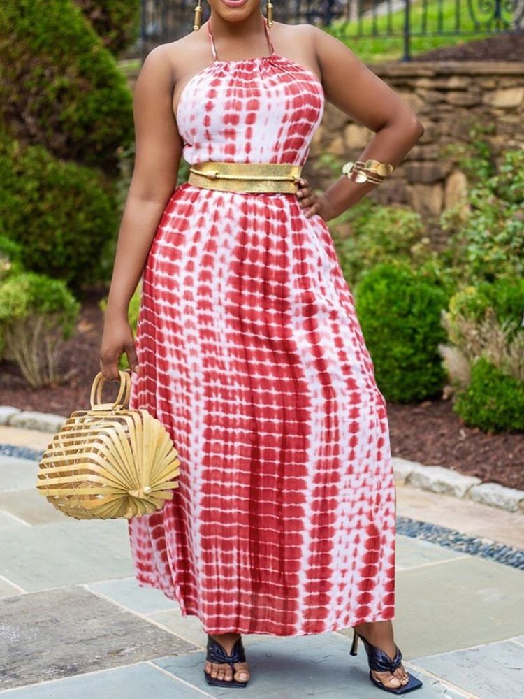 Robe Maxi Longue Sans Manches Et Dos Nu Pour Femmes