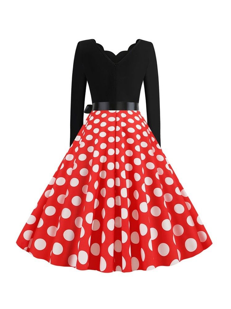 Robe Pull D'hiver À Manches Longues Et À Col En V Pour Femmes Motif De Noël