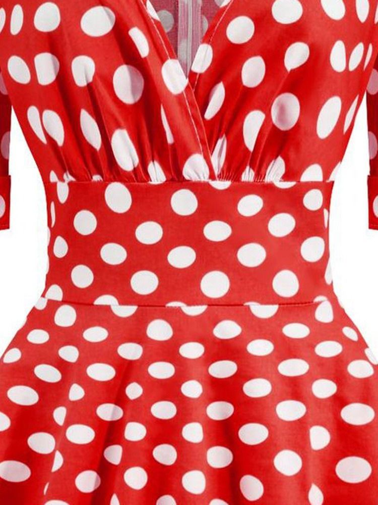 Robe Trapèze Pour Femme À Manches Courtes Et À Manches Courtes Et Mi-mollet