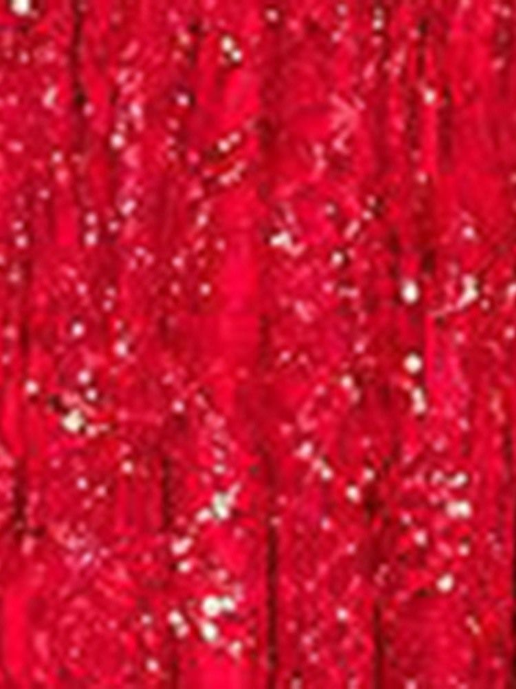 Robe Trapèze Western Sans Manches À Col En V Et Paillettes Pour Femmes