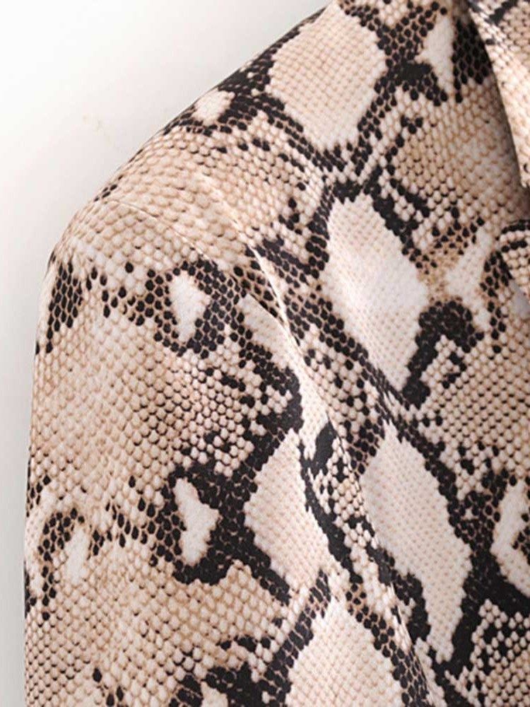 Blazer Décontracté À Manches Longues Et À Revers Cranté Pour Femmes