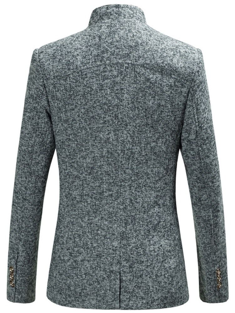 Blazer De Loisirs À Col Mandarin Pour Hommes