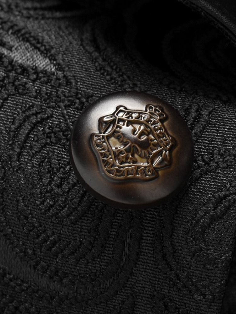 Blazer De Loisirs Géométrique Pour Hommes Avec Bouton À Revers Cranté
