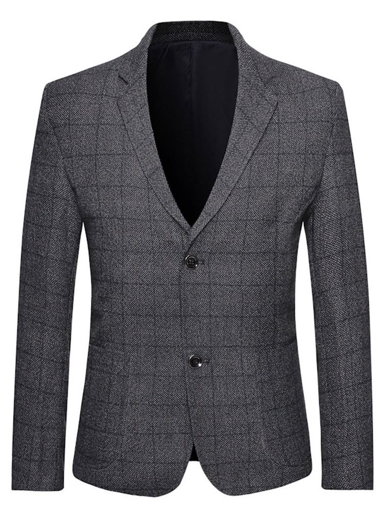 Blazer À Revers Pour Hommes À Boutonnage Simple Et Cranté
