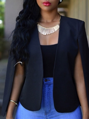 Blazer Uni À Manches Longues Pour Femmes À La Mode D'automne