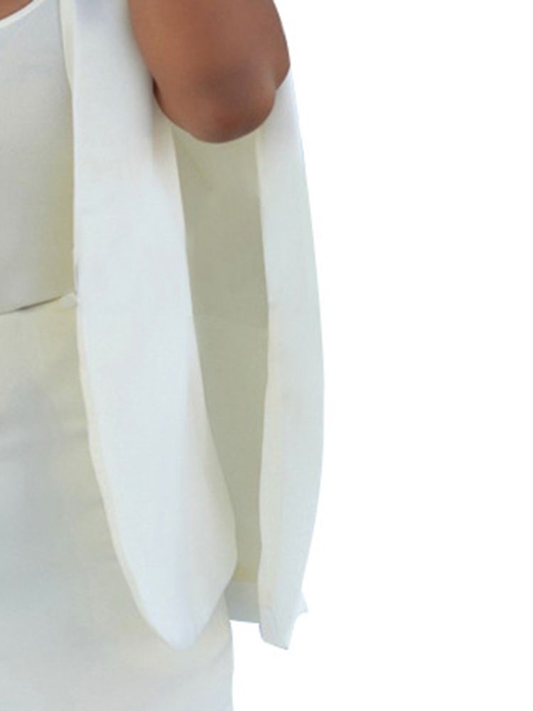 Blazer Uni À Manches Longues Pour Femmes À La Mode D'automne