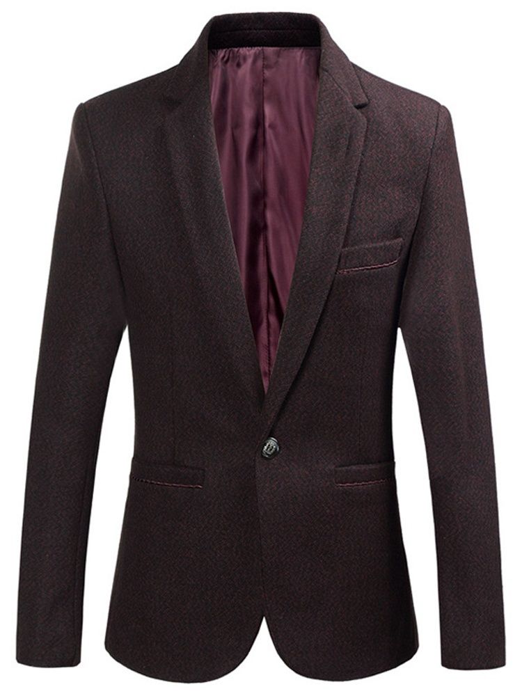 Blazers De Loisirs Décontractés Pour Hommes À Revers Crantés