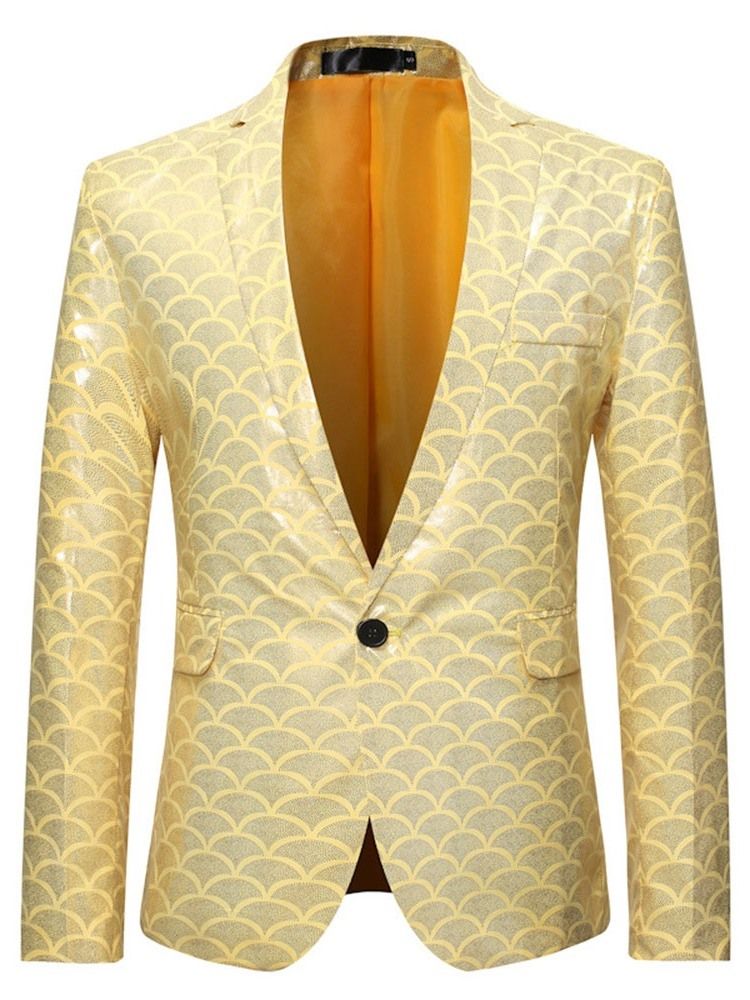 Blazers De Loisirs Européens Minces À Blocs De Couleurs Pour Hommes