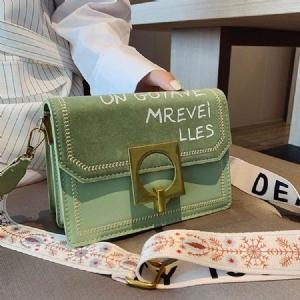 Sacs À Bandoulière Rectangle Chic Avec Lettre En Fil Pu